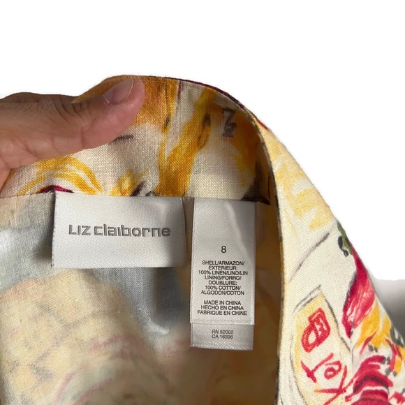 Liz Claiborne colorful A-line skirt size 8 - Picture 5 of 6